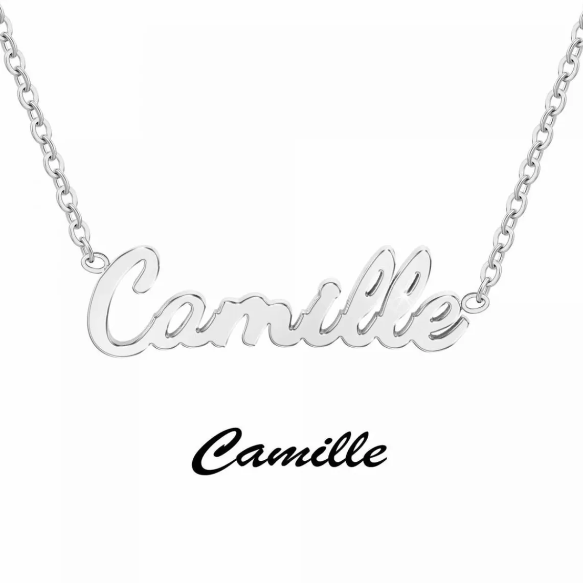 Athème Collier Femme B2689-ARGENT-CAMILLE - Acier Argent | Femme Collier Et Pendentif