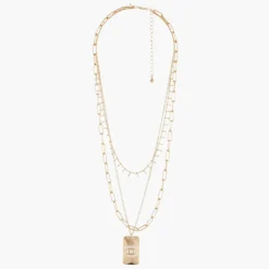 Balaboosté Collier Femme Set De 3 Differentes Chaines Et Œil - 3502456534759 Métal Doré | Femme Collier Et Pendentif