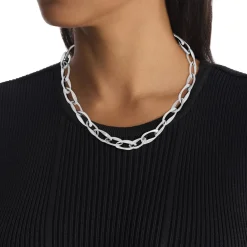 Calvin Klein Bijoux Collier Femme Harmonious Connection Sculptural - 35000683 Acier Argent | Femme Collier Et Pendentif