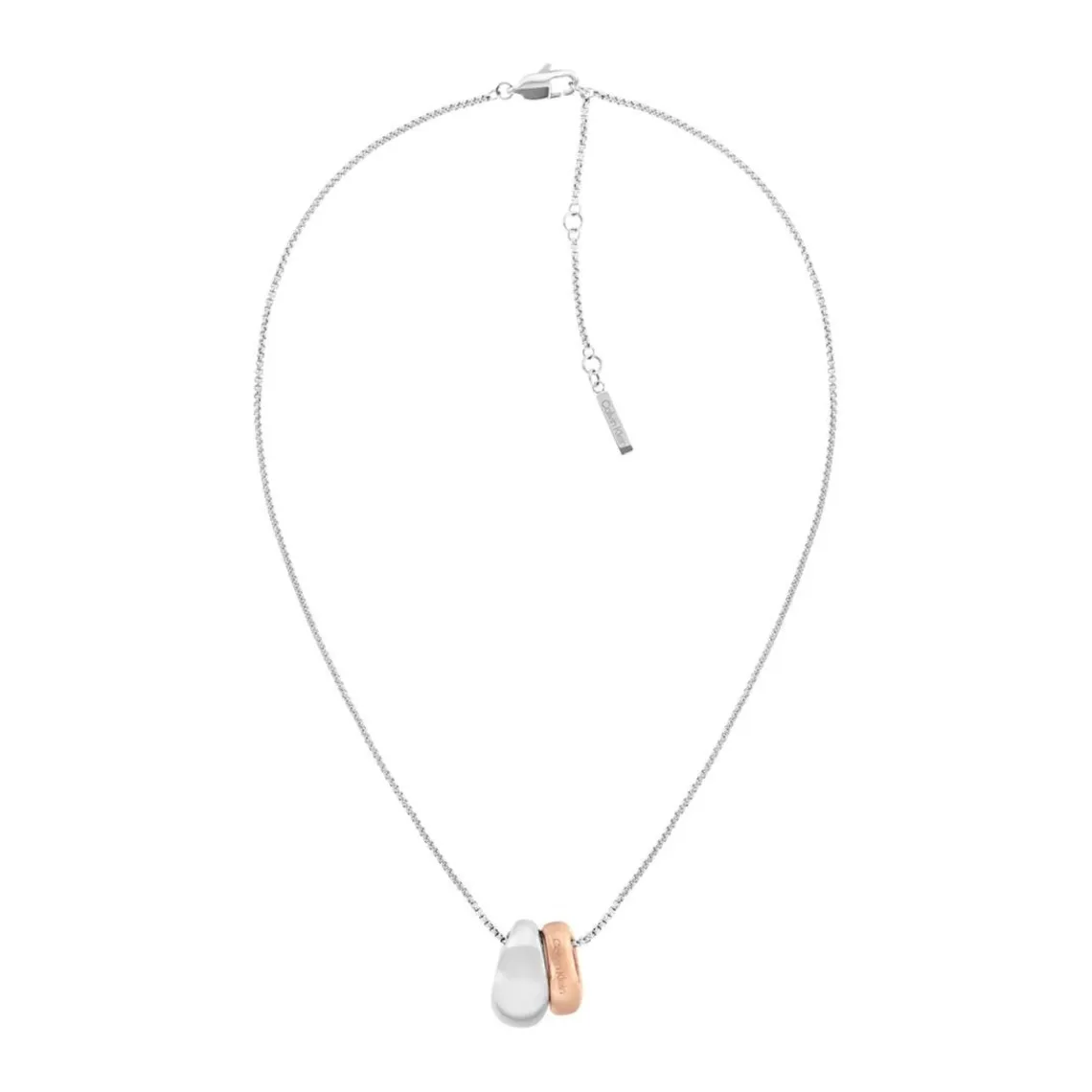 Calvin Klein Bijoux Collier Femme Calvin Klein Refine - 35000610 Acier Argent, Doré rose | Femme Collier Et Pendentif