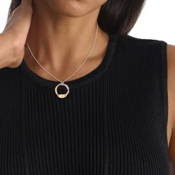 Calvin Klein Bijoux Collier Femme Calvin Klein Ethereal Metals - 35000580 Acier Argent, Doré rose | Femme Collier Et Pendentif