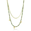 Emily Westwood Bijoux Collier femme Emily Westwood EWN23071G - Acier Doré et Vert | Femme Collier Et Pendentif