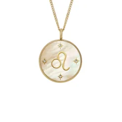 Fossil Bijoux Collier Femme Signes du Zodiaque Lion - JF04842710 Acier inoxydable | Femme Collier Et Pendentif