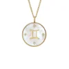 Fossil Bijoux Collier Femme Signes du Zodiaque Gémeaux - JF04840710 Acier inoxydable | Femme Collier Et Pendentif