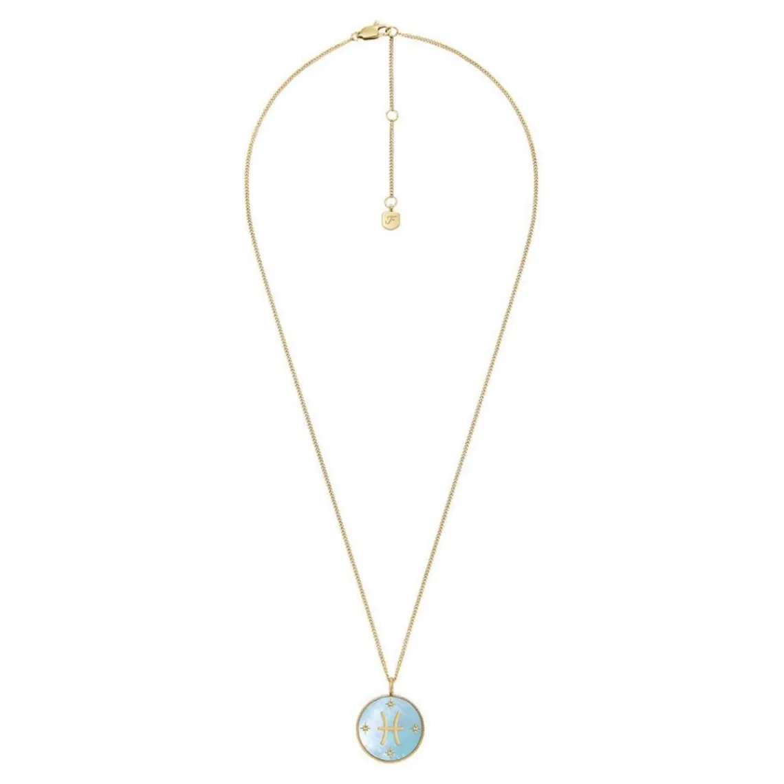 Fossil Bijoux Collier Femme Signes du Zodiaque Poissons - JF04848710 Acier inoxydable | Femme Collier Et Pendentif