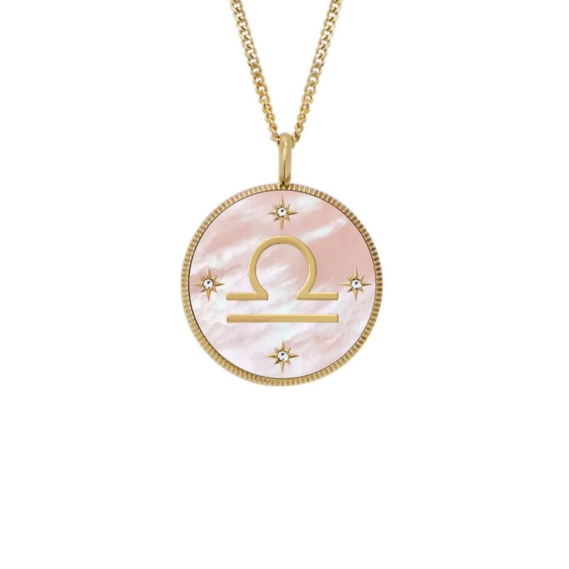 Fossil Bijoux Collier Femme Signes du Zodiaque Balance - JF04844710 Acier inoxydable | Femme Collier Et Pendentif