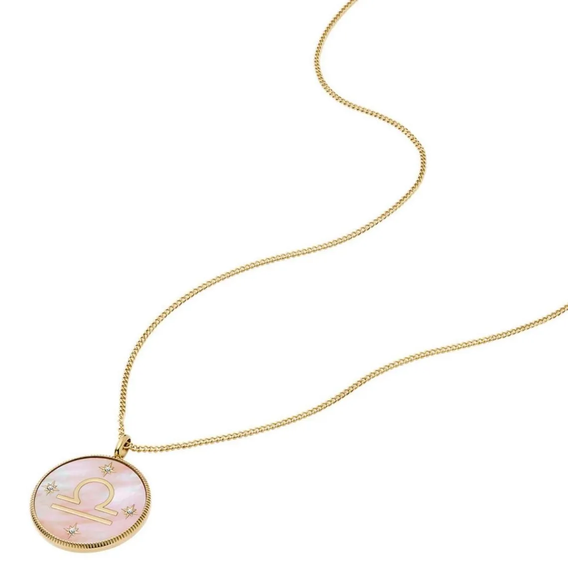 Fossil Bijoux Collier Femme Signes du Zodiaque Balance - JF04844710 Acier inoxydable | Femme Collier Et Pendentif