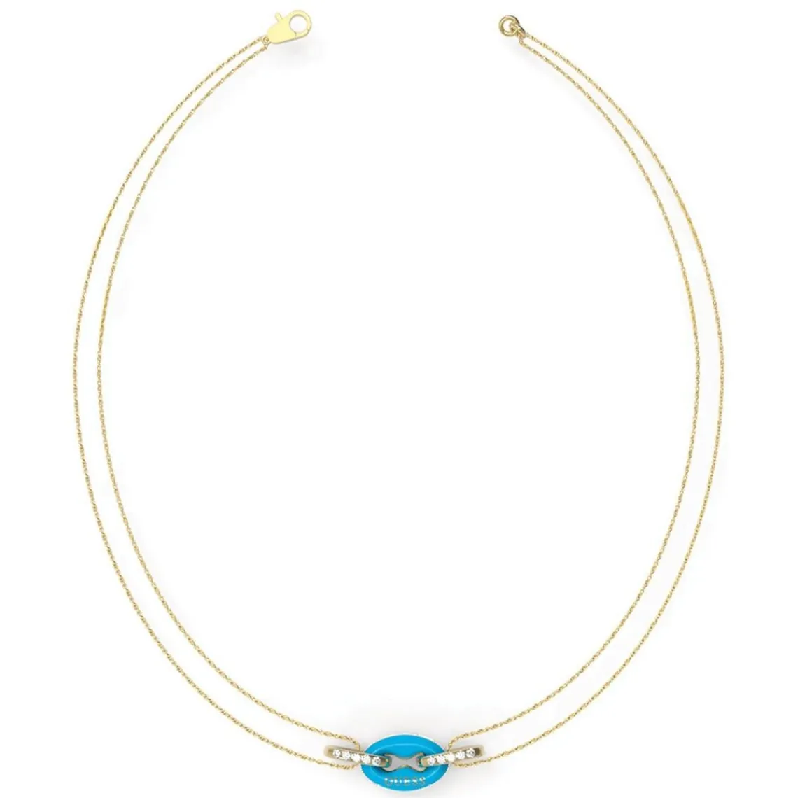 Guess Bijoux Collier Femme - POP LINKS JUBN01411JWYGLB Acier Doré | Femme Collier Et Pendentif