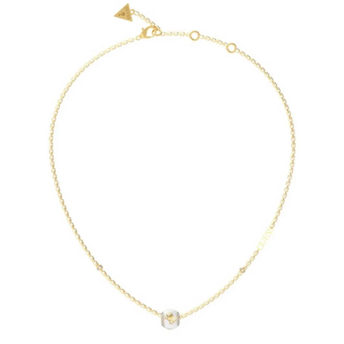 Guess Bijoux Collier Femme - JUBN02281JWYGWH 4G LOOP Acier Doré | Femme Collier Et Pendentif