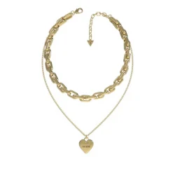 Guess Bijoux Collier Femme - JUBN02227JWYG FALLING IN LOVE Acier Doré | Femme Collier Et Pendentif