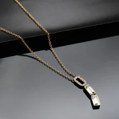 Karl Lagerfeld Collier Femme Stone - KLAYC08 Acier Doré | Femme Collier Et Pendentif