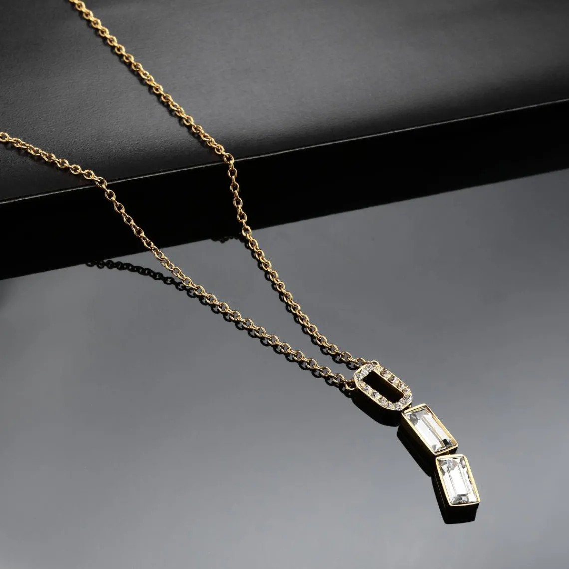Karl Lagerfeld Collier Femme Stone - KLAYC08 Acier Doré | Femme Collier Et Pendentif