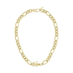 Lacoste Collier Femme Crocodile - 2040372 Acier Doré | Femme Collier Et Pendentif