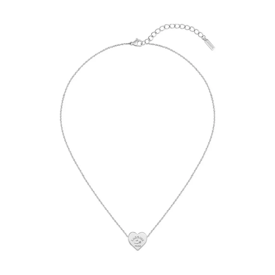 Lacoste Collier Femme Love My Croc - 2040394 Acier Argent | Femme Collier Et Pendentif