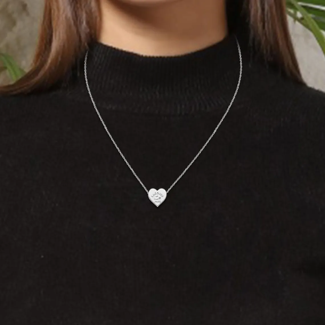 Lacoste Collier Femme Love My Croc - 2040394 Acier Argent | Femme Collier Et Pendentif