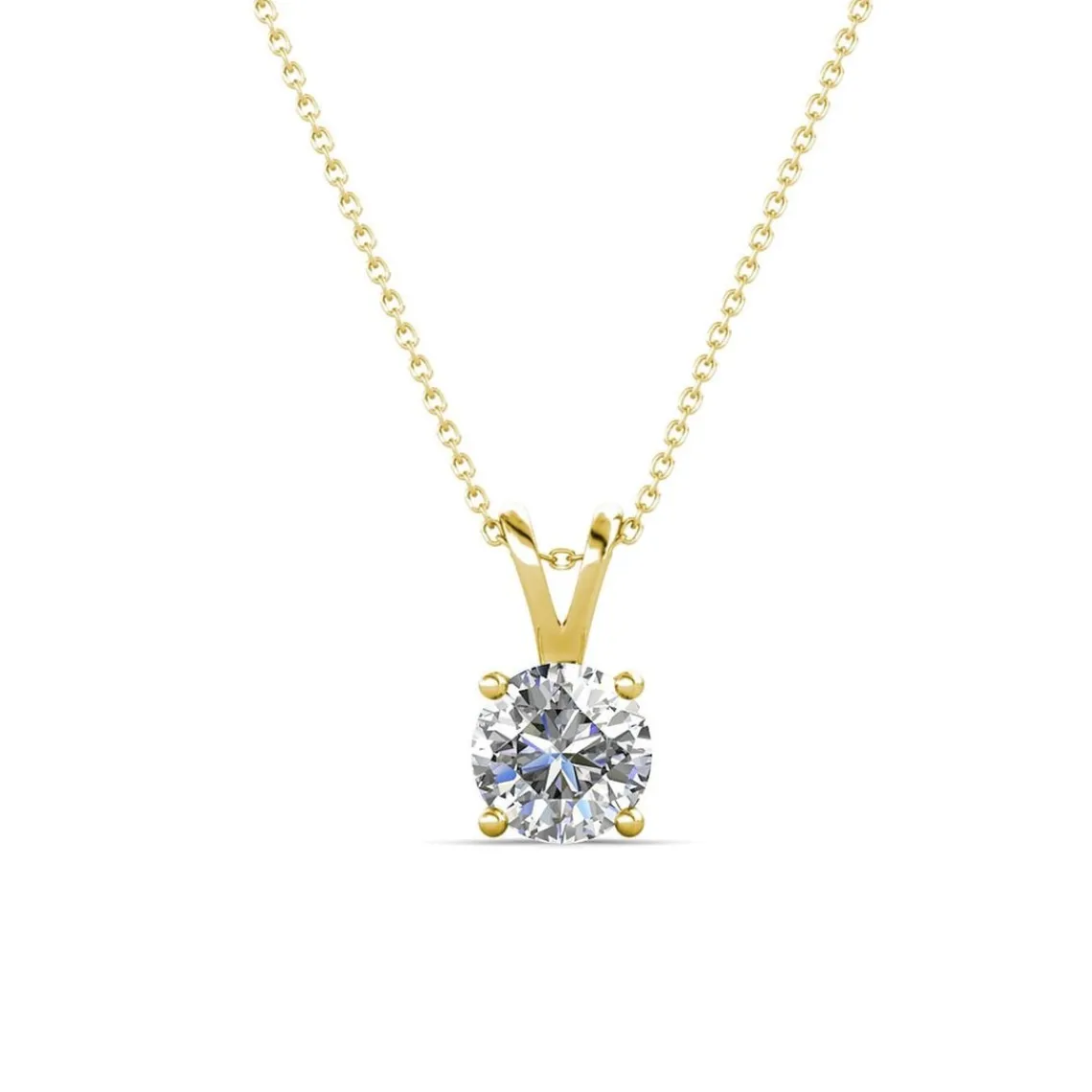 MYC-Paris Collier Femme Solitaire - DP0079-G Laiton Doré | Femme Collier Et Pendentif