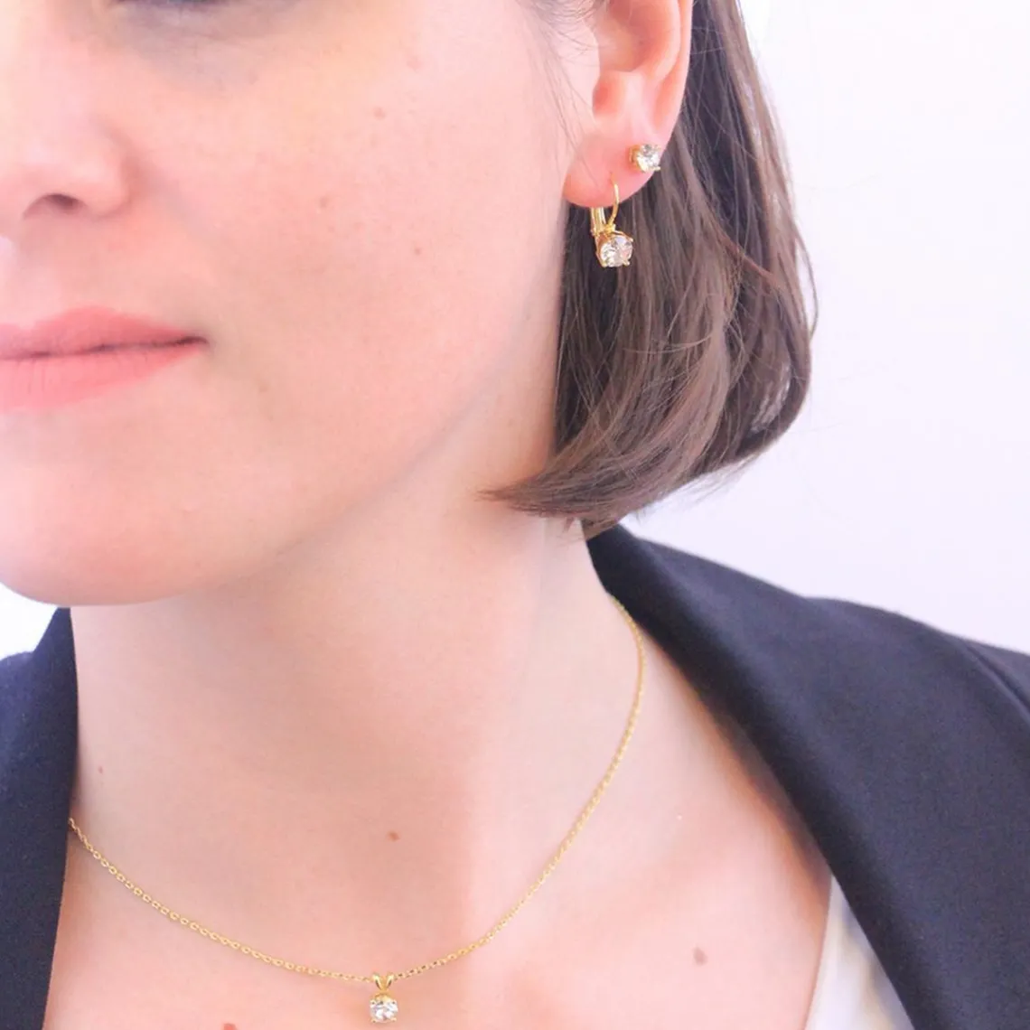 MYC-Paris Collier Femme Solitaire - DP0079-G Laiton Doré | Femme Collier Et Pendentif