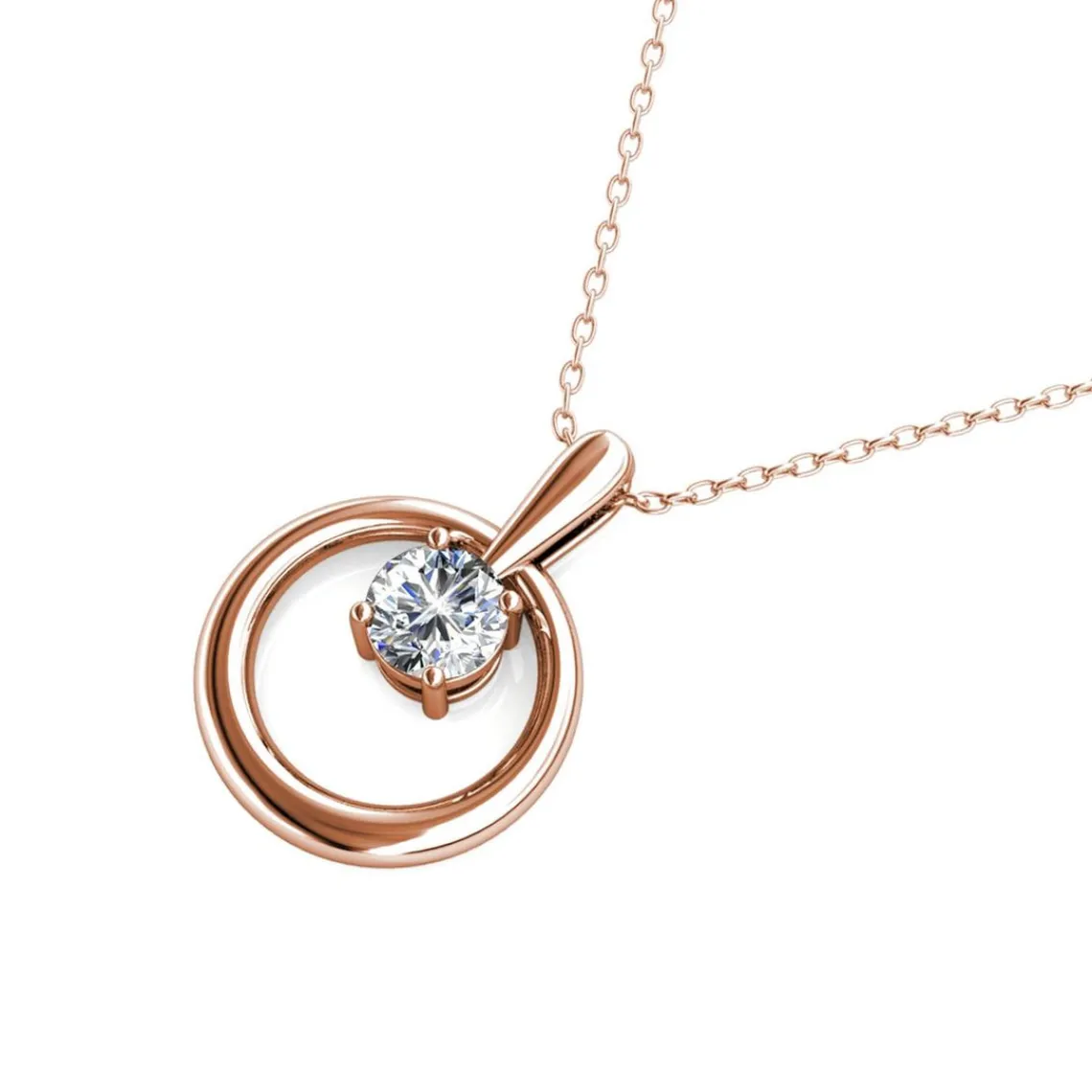 MYC-Paris Collier Femme Solitaire - DP0181-RG Laiton Doré rose | Femme Collier Et Pendentif