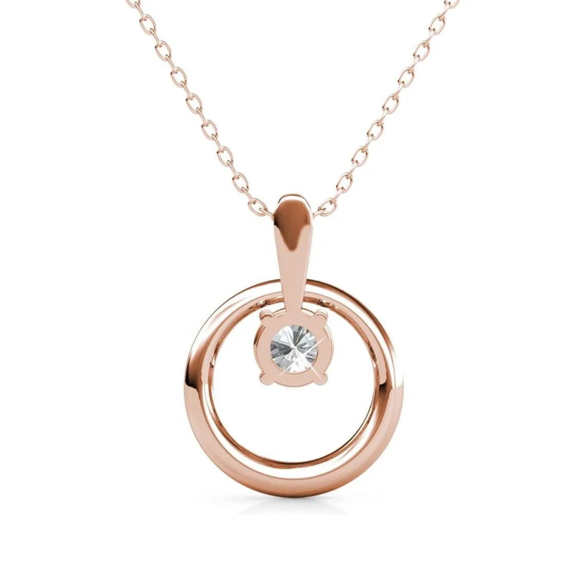 MYC-Paris Collier Femme Solitaire - DP0181-RG Laiton Doré rose | Femme Collier Et Pendentif