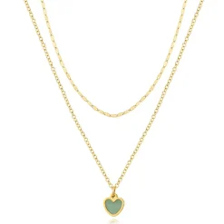 Pixies Bijoux Collier Femme - PNM0026-1GAV Acier Vert | Femme Collier Et Pendentif