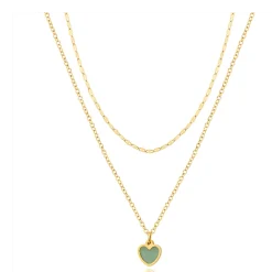 Pixies Bijoux Collier Femme - PNM0026-1GAV Acier Vert | Femme Collier Et Pendentif