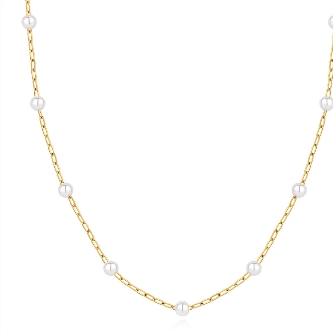 Pixies Bijoux Collier Femme - PNS0015-1PRL Acier Blanc | Femme Collier Et Pendentif