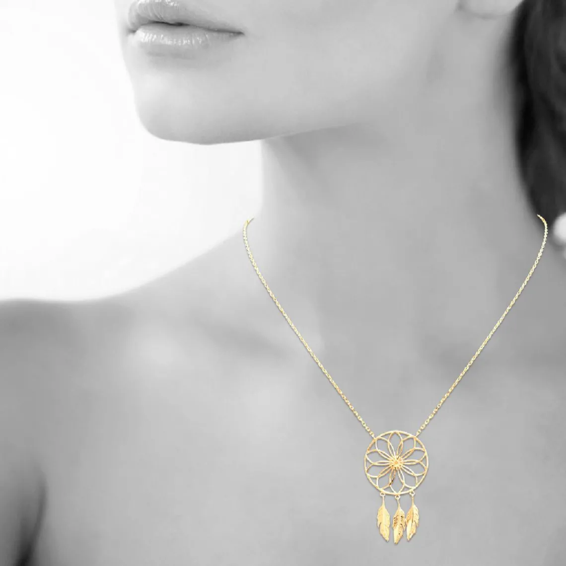 Maison de la Bijouterie Collier femme plaqué or - UYZ43645 | Femme Collier Et Pendentif