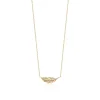 Maison de la Bijouterie Collier femme plaqué or blanc serti griffe - UWZW3445 | Femme Collier Et Pendentif