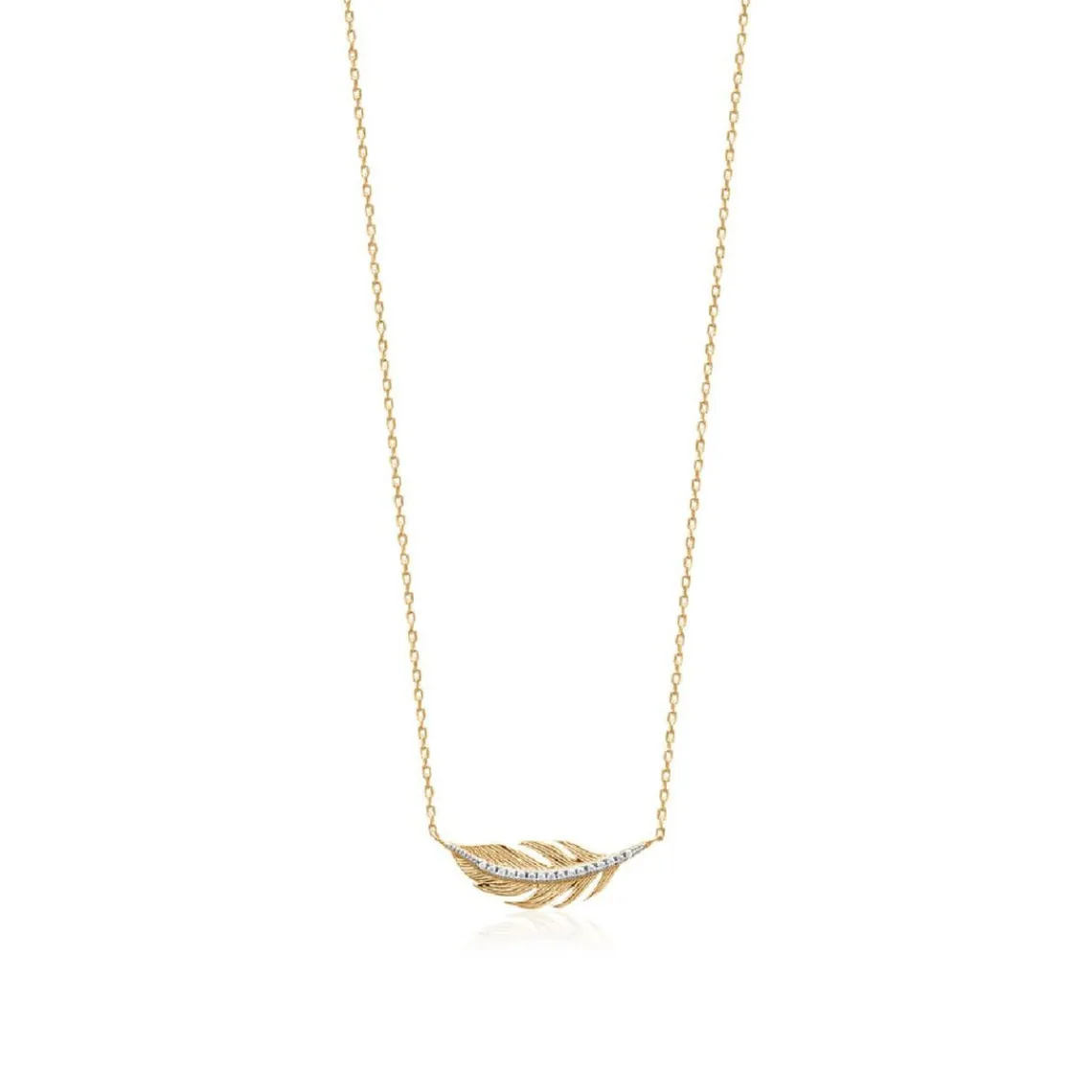 Maison de la Bijouterie Collier femme plaqué or blanc serti griffe - UWZW3445 | Femme Collier Et Pendentif