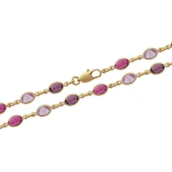 Maison de la Bijouterie Collier femme plaqué or cristal serti clos - YVV5VZ45 | Femme Collier Et Pendentif