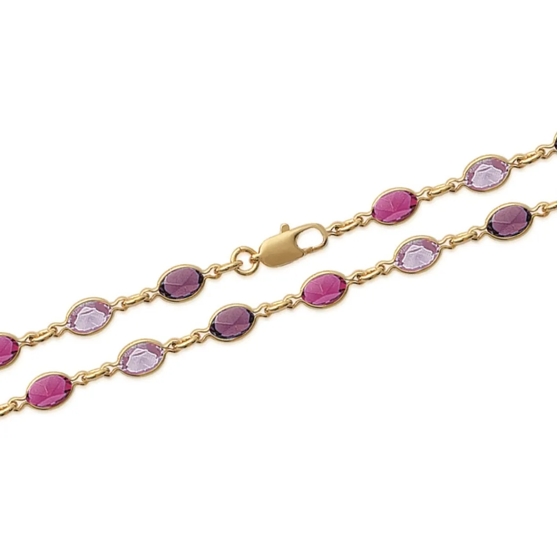 Maison de la Bijouterie Collier femme plaqué or cristal serti clos - YVV5VZ45 | Femme Collier Et Pendentif
