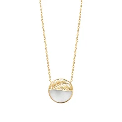 Maison de la Bijouterie Collier femme plaqué or nacre - UW3Y0445 | Femme Collier Et Pendentif