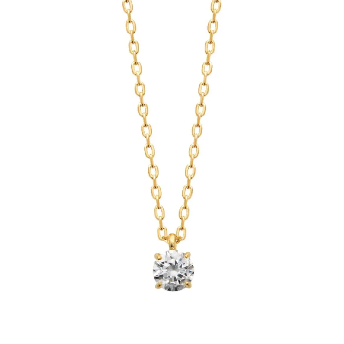 Maison de la Bijouterie Collier Femme plaqué or oxyde de zirconium 5mm UW30W545 | Femme Collier Et Pendentif