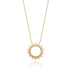 Maison de la Bijouterie Collier femme plaqué or serti clos - UYZ60Y45 | Femme Collier Et Pendentif