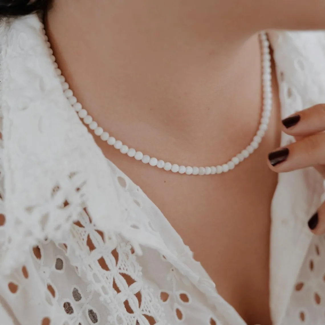 Sloya Collier Femme Serena en Pierres de Lune | Femme Collier Et Pendentif