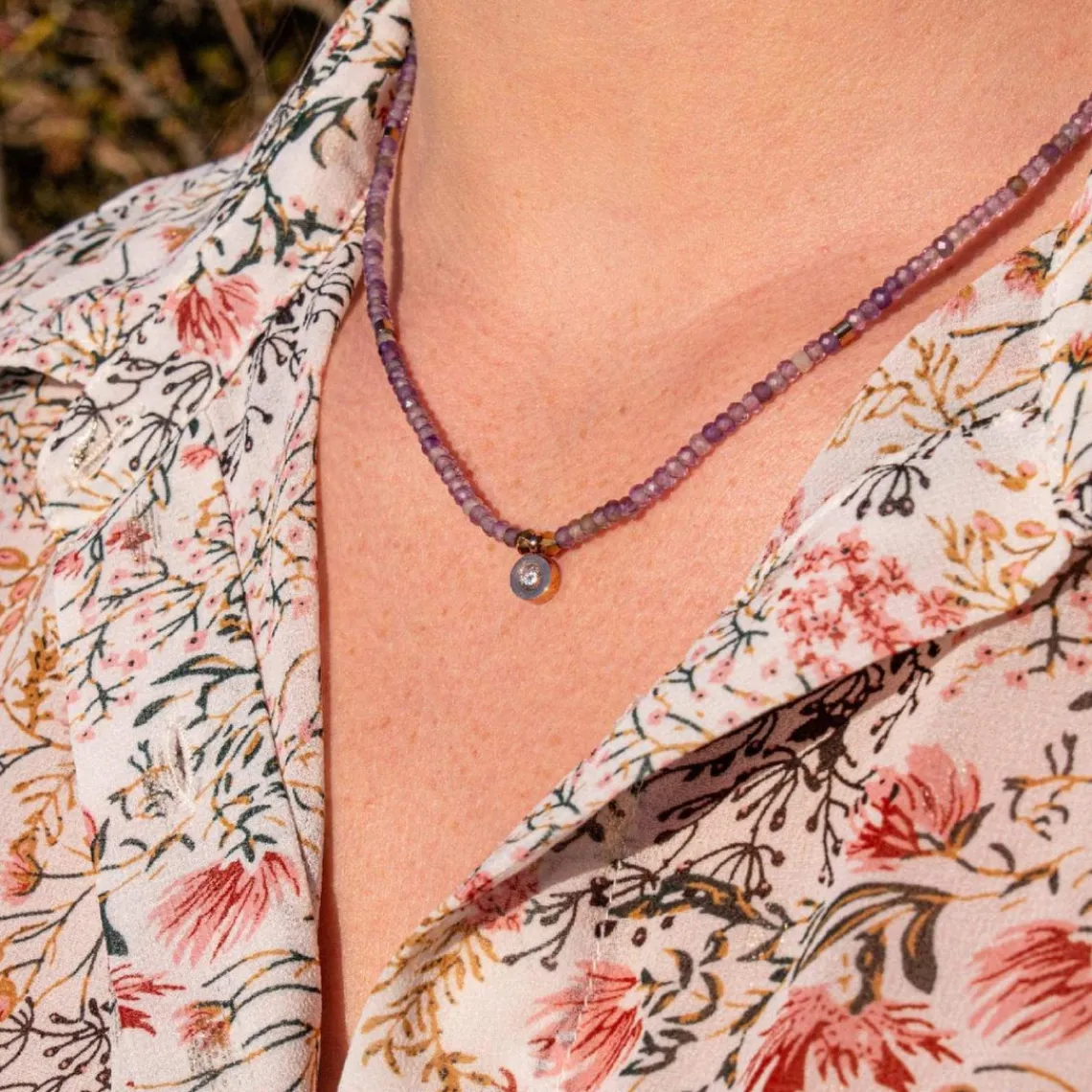 Sloya Collier Femme Lumia Améthyste | Femme Collier Et Pendentif