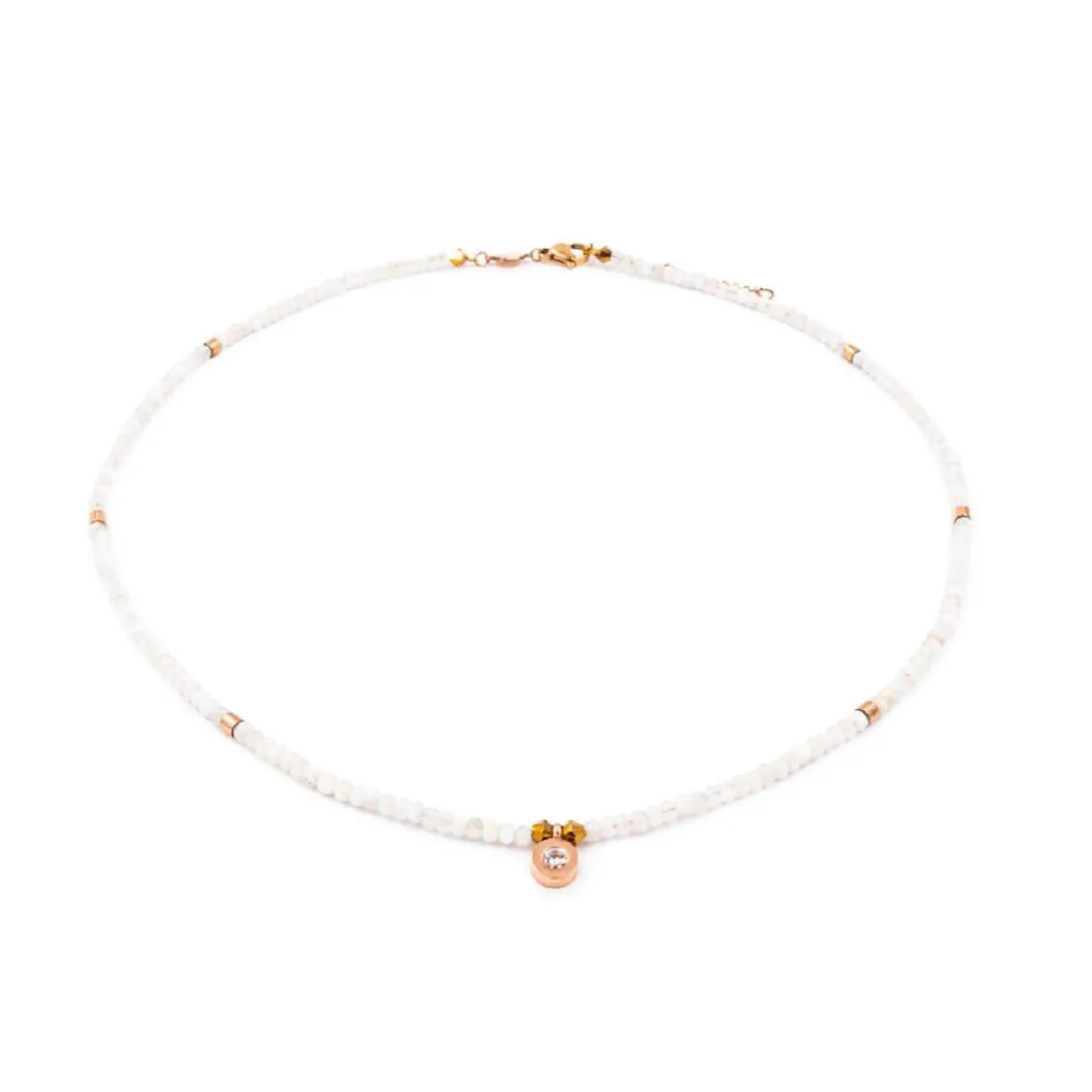 Sloya Collier Femme Lumia pierres de Lune | Femme Collier Et Pendentif