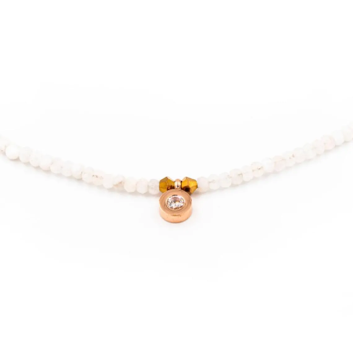 Sloya Collier Femme Lumia pierres de Lune | Femme Collier Et Pendentif