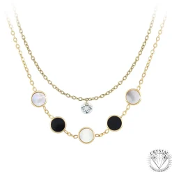 So Charm Bijoux Collier Femme So Charm - B2403-DORE+B2382-DORE-10001-CRYS - Collier Mode Doré | Femme Collier Et Pendentif