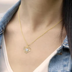 So Charm Bijoux Collier Femme So Charm - B3053-DORE - Collier Coeur Doré | Femme Collier Et Pendentif