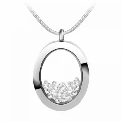 So Charm Bijoux Collier femme So Charm - B1522-CRYS Acier Argent | Femme Collier Et Pendentif