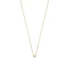 Maison de la Bijouterie Collier Femme solitaire plaqué or 40cm UWZ4W040 | Femme Collier Et Pendentif