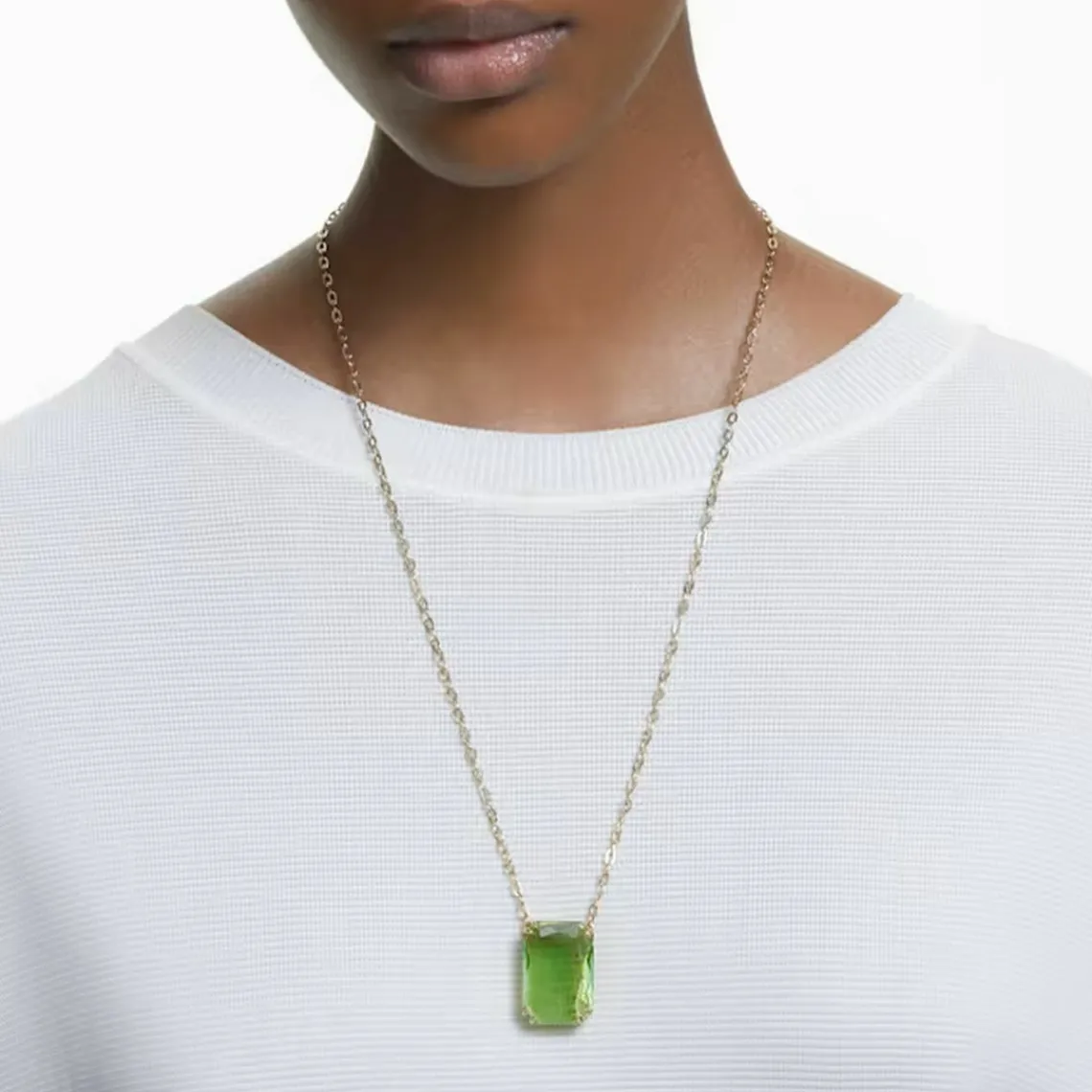 Swarovski Bijoux Collier Femme Swarovski - 5619491 Métal doré Vert | Femme Collier Et Pendentif