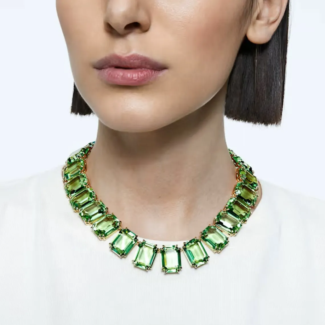 Swarovski Bijoux Collier Femme Swarovski - 5598261 Métal doré Vert | Femme Collier Et Pendentif