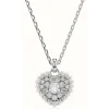 Swarovski Bijoux Collier Femme Swarovski Hyperbola Heart - 5684386 blanc,argent | Femme Collier Et Pendentif