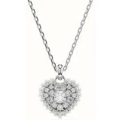 Swarovski Bijoux Collier Femme Swarovski Hyperbola Heart - 5684386 blanc,argent | Femme Collier Et Pendentif