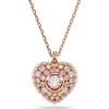 Swarovski Bijoux Collier Femme Swarovski Hyperbola Heart Wh - 5680402 rose,doré | Femme Collier Et Pendentif