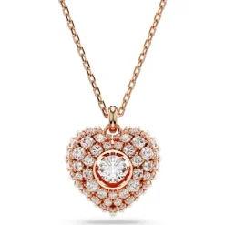 Swarovski Bijoux Collier Femme Swarovski Hyperbola Heart Wh - 5680402 rose,doré | Femme Collier Et Pendentif