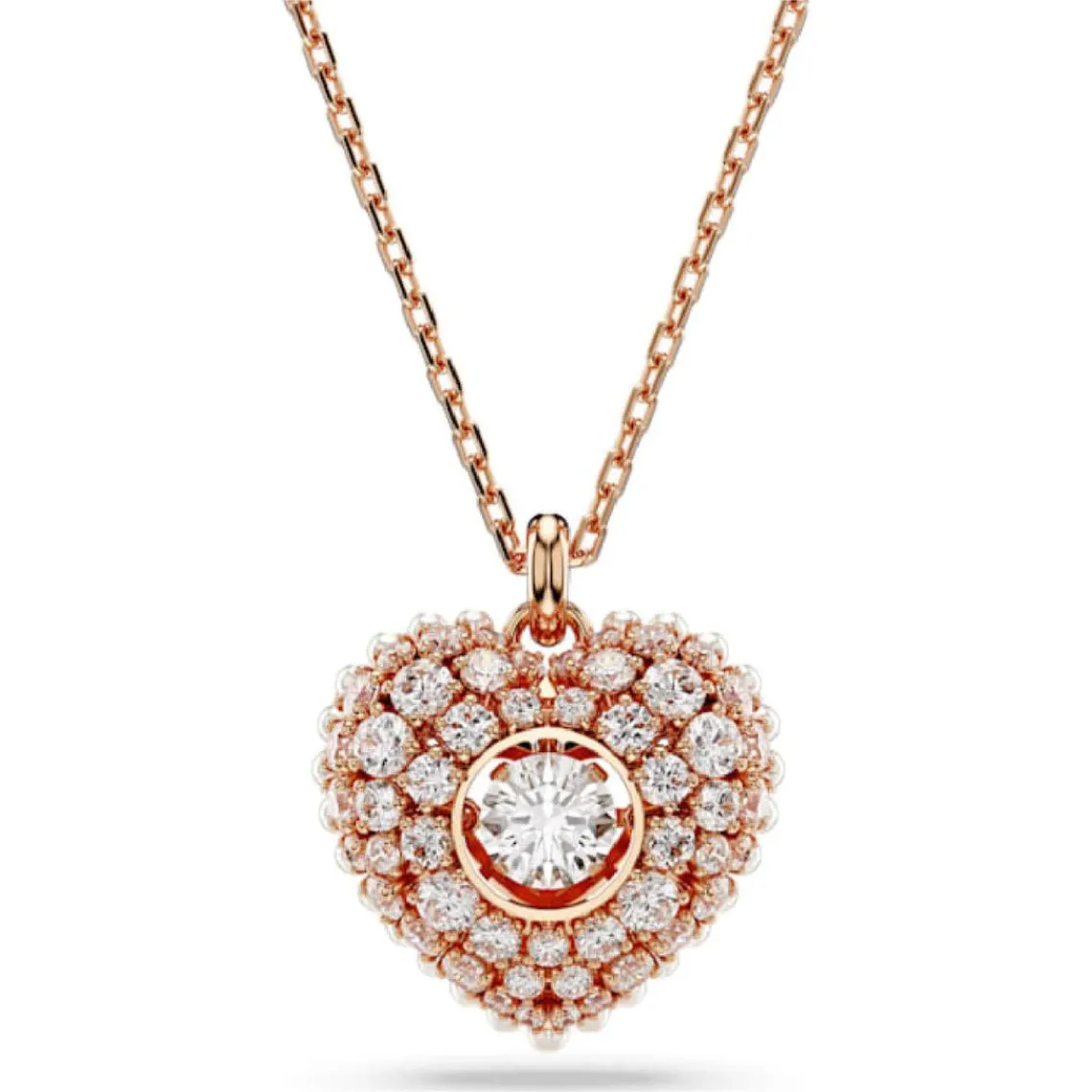Swarovski Bijoux Collier Femme Swarovski Hyperbola Heart Wh - 5680402 rose,doré | Femme Collier Et Pendentif