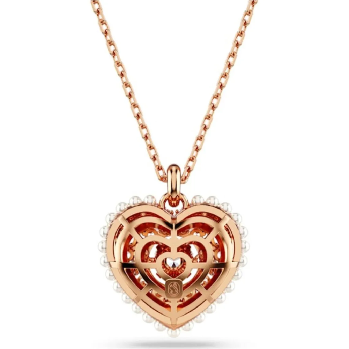Swarovski Bijoux Collier Femme Swarovski Hyperbola Heart Wh - 5680402 rose,doré | Femme Collier Et Pendentif